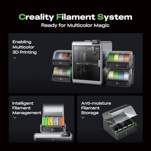 Image of Creality CFS Multi Color Auto Filament System Anti-Moisture Filament Storage Auto-Switch & Run-Out Alerts 4-Channel Parallel Printing 16 Colors 3D Printing for K2 Plus, Hi 3D Printer