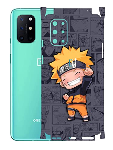 Image of AtOdds - Compatible for OnePlus 8T Mobile Back Skin Film Wrap (Coverage - Back+Camera+Sides) (Naruto)