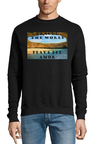 Pull en coton noir Playa del Amor pour ne plus avoir froid