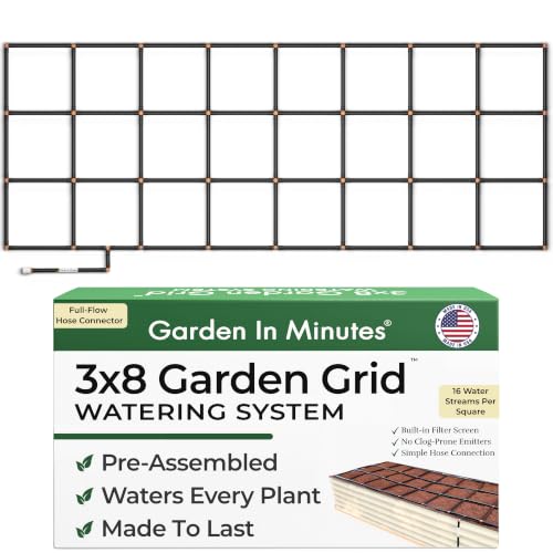Garden Grid 3x8 | Garden Irrigation Kit for Raised Beds | Pre-Assembled