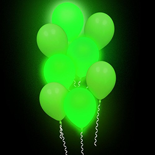 Lumi - Loons Balloon Lights Green Balloons White Lights - 10 Pack