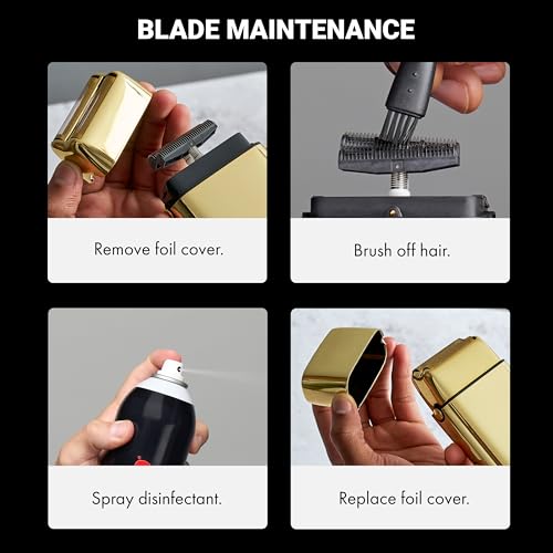 Image of BaBylissPRO METALFX Double Foil Shaver, Handheld Electric Razor for Travel, Portable Cordless Close Face Shaver for Head, Beard, & Neck
