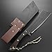 Gtkii GTK44 Fixed Blade Knife DC53 Steel Blade Full Tang Ebony Wood Handle Massive Fix Knifes for Camping Bushcraft Collection with Wood Sheath(Black)