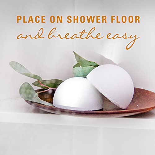 Shower Bomb Steamers, Village Naturals Therapy, Cold & Allergy Soothing Scent, Eucalyptus And Menthol, 60 G, Pack Of 8 #TOP1