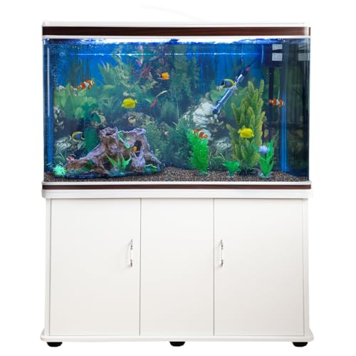 MonsterShop - Acquario 300 Litri con Armadietto Bianco e Kit