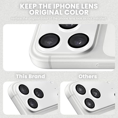 Image of ArmourPro Camera Lens Protector for iPhone 17 Pro Max 6.9-Inch, Full Coverage 9H Tempered Glass Ring Cover, Matte Metal Plate, Case Friendly | Silver, Pack of 1