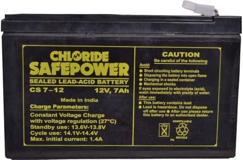 Exide New 12V 7AH CS 7-12 SMF UPS, Solar Battery, 1 Year warranty