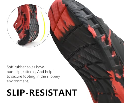 Image of GPOS Mens Sport Recovery Sandals Plantar Fasciitis Thick Cushion Slides Sandals Lightweight Comfort Orthotic Slippers