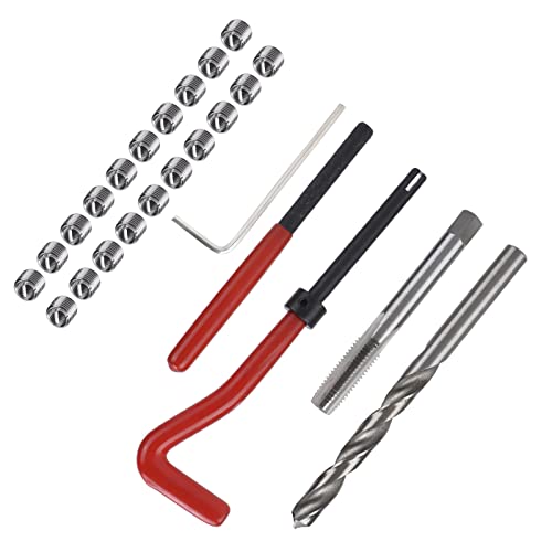 Kit de Reparo de Rosca M8x1.25mm Bobina de Parafuso Inserções de Torção Torcer Bit Hex Tappeing Derr