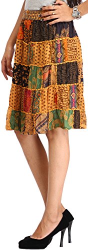 Midi-Skirt from Gujarat with Patch Work an2