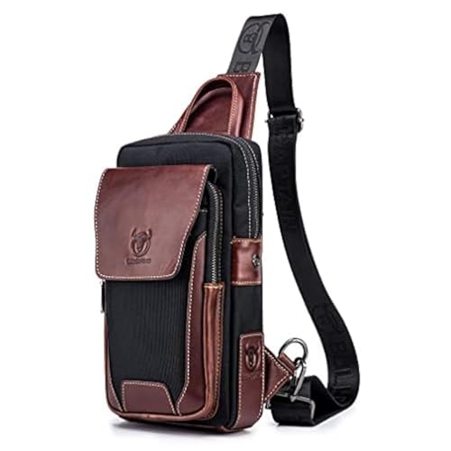 Sac à bandoulière en cuir pour sport et plein air au quotidien actif