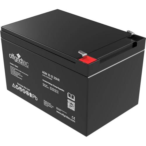 Offgridtec Agm Batteria Solare Estremamente Zyklenfest 12 Ah 20 Stuende 12 V, 2 – 01 – 001985