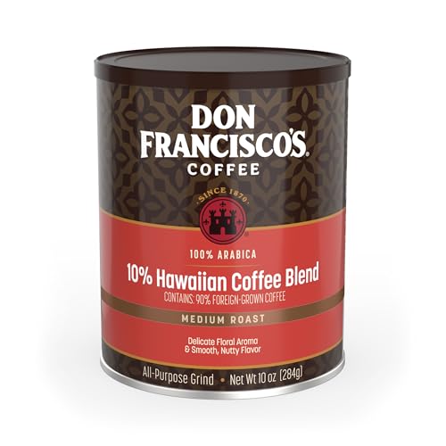 Don Francisco's Hawaiian Blend Ground Coffee Can, Medium Roast, 10 OZ