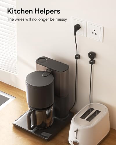 Image of Magnetic Cable Holder for Wall & Desk - Self Adhesive Cable Organizer Clips for Charging Cables, USB, Type C, Lightning, HDMI | Wire Management Clip for Home, Office & Car