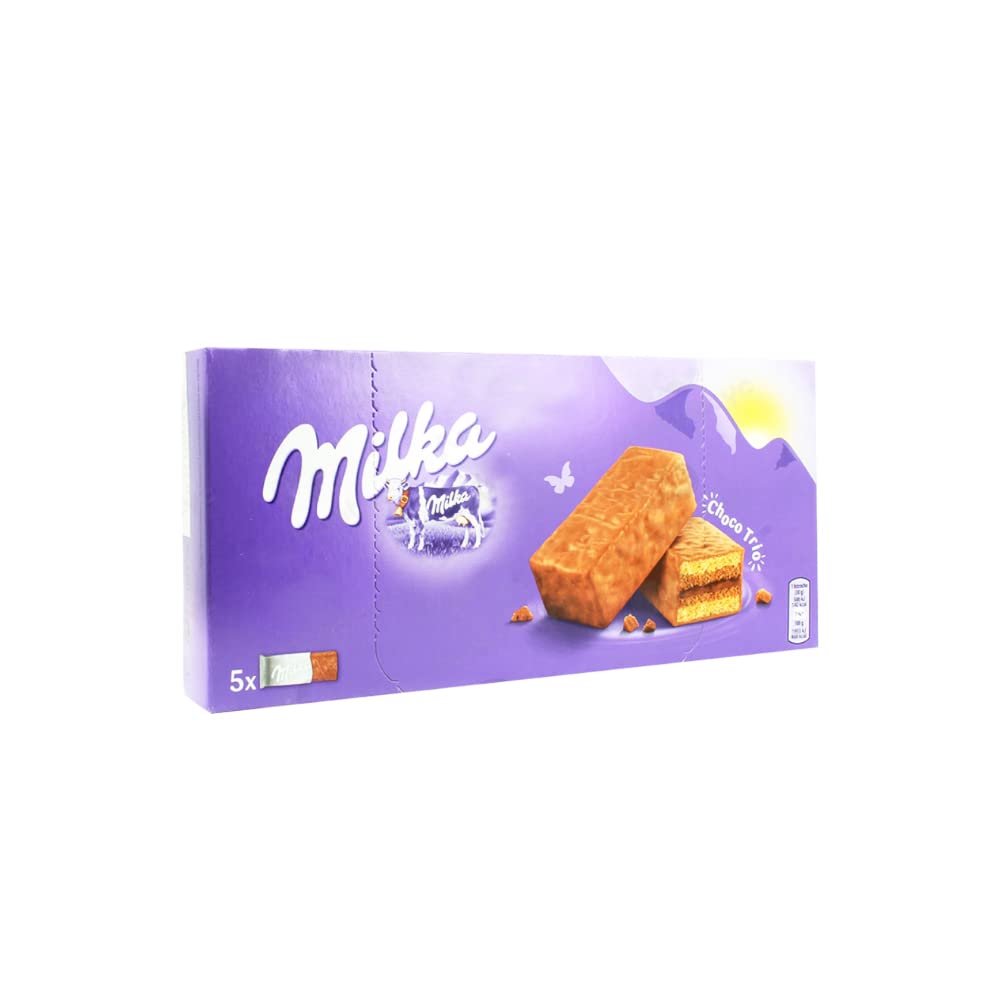 Milka Choco Trio Bizcocho de Cacao Cubierto con Chocolate con Leche 150 g