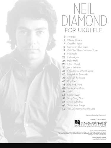 Neil Diamond for Ukulele | Ukulele Sheet Music Collection for Beginners and Intermediate Players | Songbook with 22 Popular Diamond Arrangements for Practice Lessons and Casual Playing