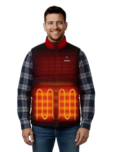 ORORO Men's 5-Zone Heated Puffer