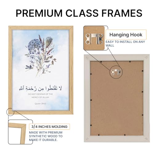 Image of ARTELLY Islamic Wall Painting for Wall Decoration, Set of 3, Arabic Calligraphy Ayatal Kursi, Living Room Bedroom Office Ramadan Decor (Art 2, 13x19 inch)