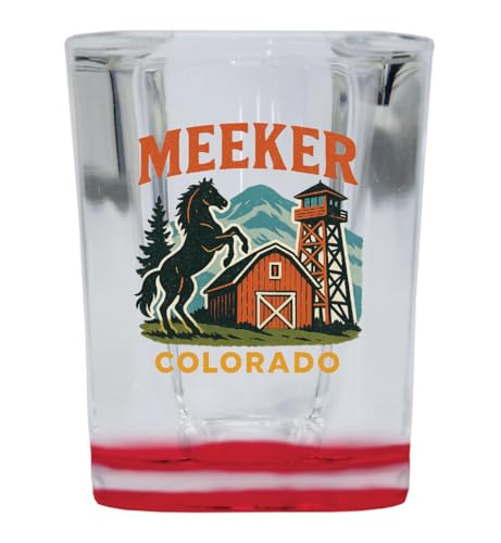 Vaso Meeker Colorado Vintage 2 oz Base Roja
