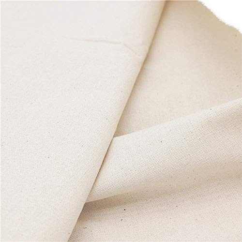 LOVOUS 100% Nature Linen Needlework Fabric, Plain Solid Color Linen Fabric Cloth Hemp Jute Fabric Tablecloth Garments Embroidery Crafts Accessories, 62 Inch in Width, by Yard (1 yd)