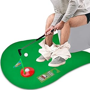 Toilet Golf Gifts for Men Birthday White Elephant Christmas Gag Gift Ideas Toilet Game Mini Golf Toy Set Funny Gifts for Dad Grandpa Boyfriend Husband Him