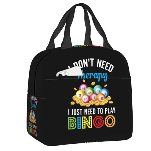 WEIXNCXCJ Caja de Almuerzo Reutilizable de Bingo de Juego Caliente Personalizado para Mujeres Nevera multifunción Térmica Bolsa de Almuerzo aislada para Alimentos Trabajo de Oficina