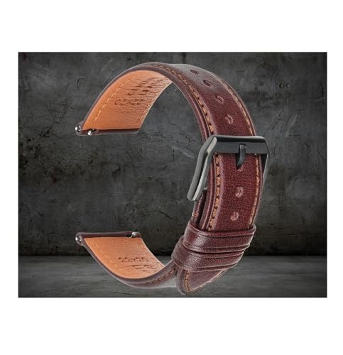 Bracelet montre intelligente cuir noir pour sublimer votre Huawei au bureau ou en soirée