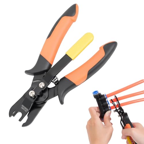 Air Line Removal Tool, Carbon Steel Disconnect Tool, Push to Connect Hose Fitting with Comfortable Grip, Portable Tools, Air Too