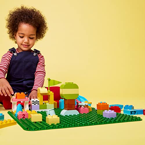 Image of LEGO DUPLO Green Building Plate 10980 Build-and-Display Baseplate Toy for Preschoolers Aged 18 Months and up