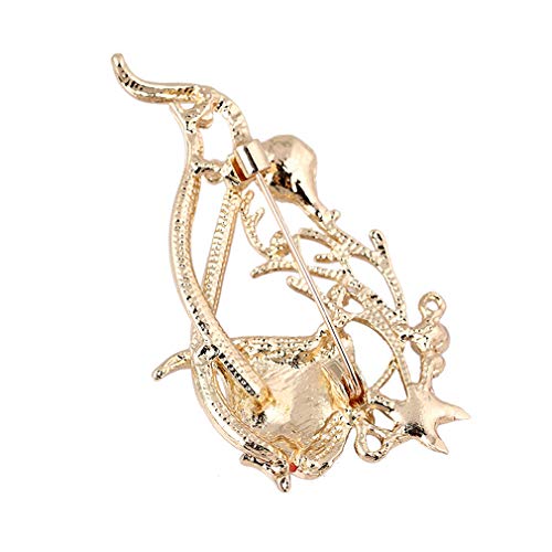 Image of YAZILIND Cute Brooch Men Women Breastpin Fashion Animal brooches pin Rhinestones Clothing Accessories Birthday Corsage Jewelry