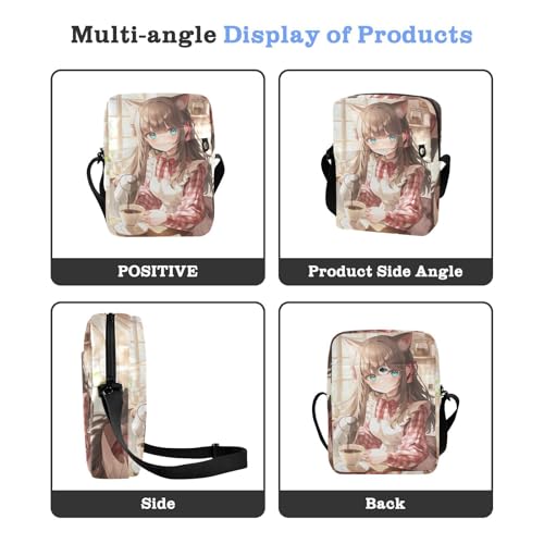 Beauty Anime Girl crossbody messenger bag mens crossbody Womens Purse Cross Body Adjustable Strap for Casual Outdoor Daily4