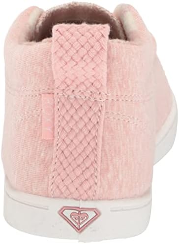 Roxy Girls Minnow Wally Mid Top Slip On Sneaker, Heather RED 223, 4 Big Kid | Image 2