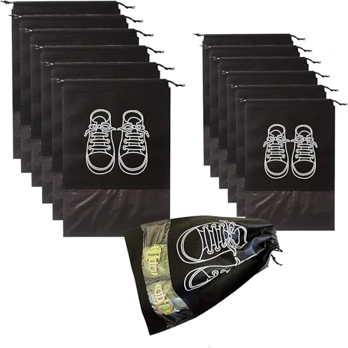 Organizador zapatos armario no tejidas impermeables negras 27x36cm pack de 20