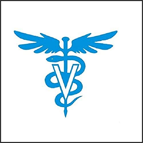ARWY® car stickers Veterinary Doctor Logo Light Blue Reflective car decal Water Resistance sticker Windows Standard Size for All Cars size(12X10 cm)-image-0