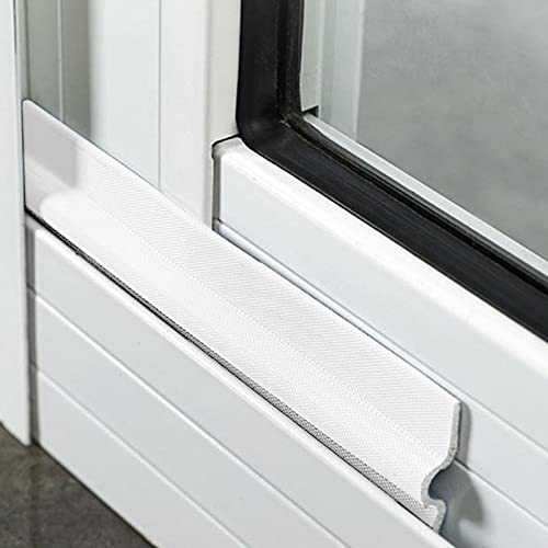 5m Tira de Sellado Sello Autoadhesivo Tira de sello de puerta 30mm(W)*7mm(D) Tira autoadhesiva aislante acustico,Sello de ventana deslizante Banda de sellado a prueba de choques (Blanco) Cover