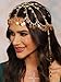 Aukmla Sequin Head Chain Gold 1920s Headpiece Cap Roaring 20s Festival Costume Headband Hair Chains for Women