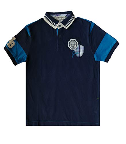 Polo de rugby à rayures bleu marine BOSS homme 50231905 GR-PARTINO chic