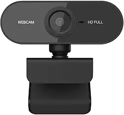 Top Webcam Premium Full HD 1080p com Microfone, USB Plug & Play, Foco Automático – Para PC, Notebook, Zoom, Teams, Meet Skype YouTube Discord e Mais – Ideal para Home Office Reuniões e Videochamadas