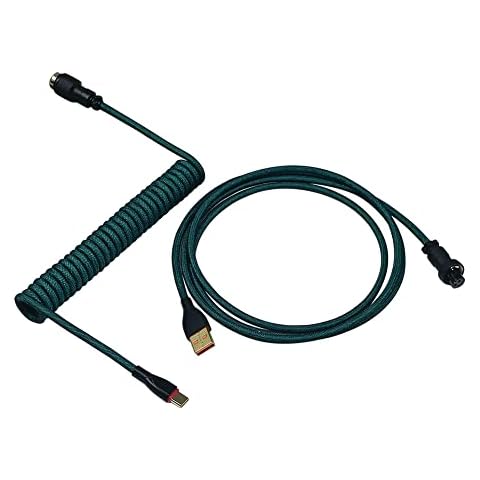 1.8m Aviator Cable Woven Mesh Type-C To USB Coiled Cable Wire Aviator Cable Keyboard Mechanical Keyboard Accessories Cover
