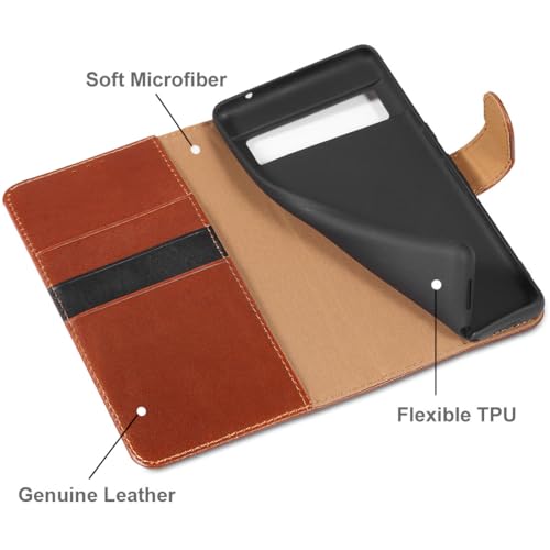 LENSUN Genuine Leather Case for Google Pixel 8 - Image 4