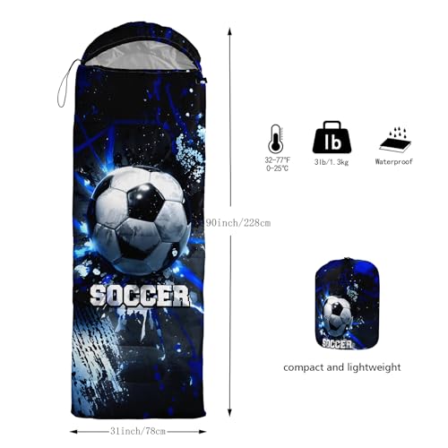 Image of QOOMO Camping Sleeping Bags,3 Season Warm & Cool Weather,Lightweight,Waterproof Sleeping Bags for Adults & Kids,Traveling,and Outdoors,Camping Gear Equipment