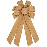 NUVCELKA Dark Beige Large Bow for Wreath Tree...