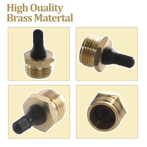 Image of RV Water Blow Out Plug for Camco Winterization Valve & Schrader Valve to Clean RV Water Lines, Replaced of Camco 36153 Brass Blow Out Plug