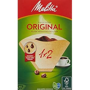 Melitta Two Cup Coffee Filter Papers, 40 x papers