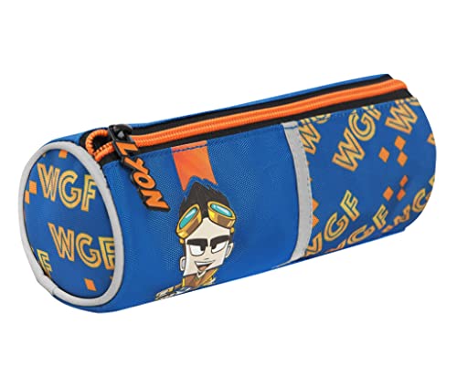 COMIX ANIME Lyon Gamer, School Stationery Case with Custom Metal Pull and Mesh Details