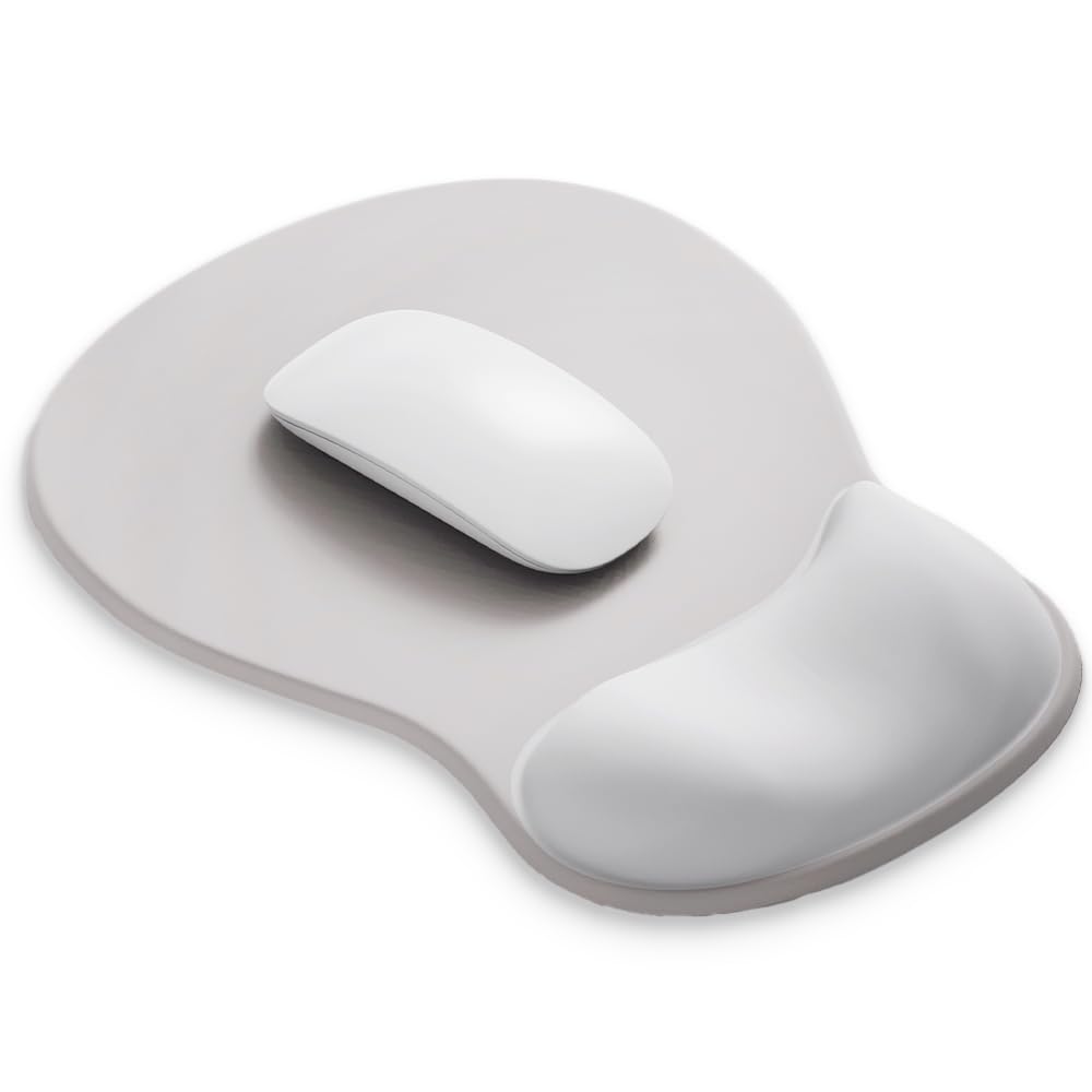 ErgoComfort Gel Wrist Rest Mouse Pad-Ergonomic Office Mousepad with Wrist Support-Non-Slip, Design Desk Accessories Mat for Home&Game Decor (03Silver Surge) — image 1