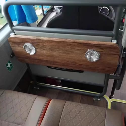Tavolo pieghevole a parete con due portabicchieri per camper, autobus, installazione di guardavia turistica