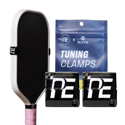 Pickleball Effect Tuning Clamps | 5 Gram Pair for 16mm Pickleball Paddles | Reusable Aircraft-Grade Aluminum Paddle Weights with Installation Tool