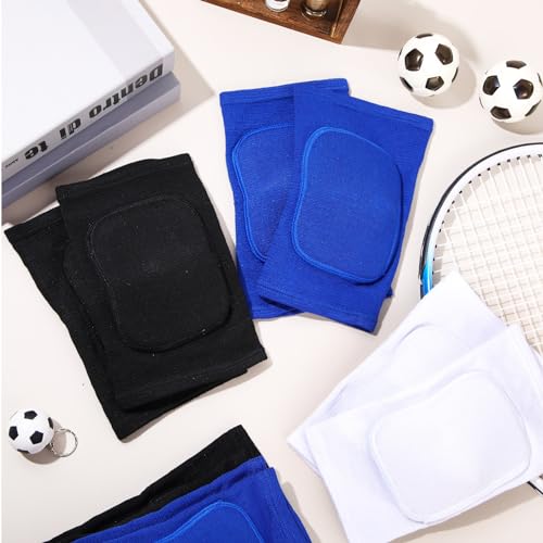 Image of Lenwen 12 Pairs Volleyball Knee Pads for Dancers Soft Breathable Knee Braces for Men Women Football Soccer Yoga Skating Wrestling Running Cycling(Medium,Classic Color)
