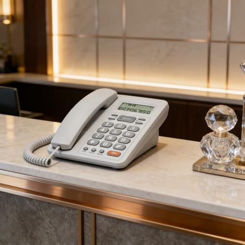 Téléphone de bureau avec haut-parleur et affichage appelant pour le télétravail à la maison - 5